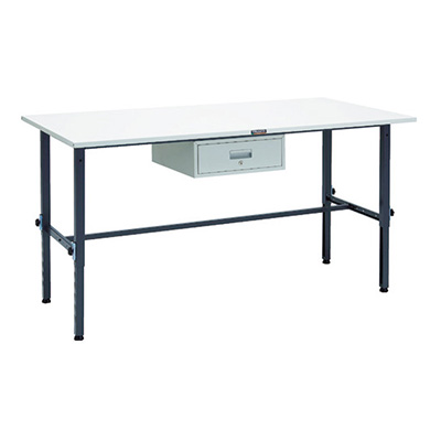 トラスコ TRUSCO 高さ調節式作業台 1段引出し付 ダークグレー 1800×900×650～950mm SAEM-1809F1 DG 868-8773 (商品コード：161461)