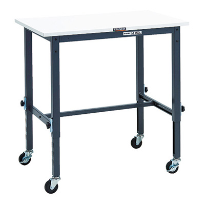 トラスコ TRUSCO 高さ調節式作業台 キャスター付 ダークグレー 900×600×719～1019mm AEM-0960C75DG 868-8619 (商品コード：161528)