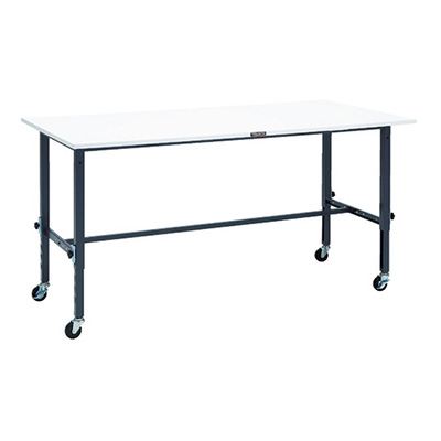 トラスコ TRUSCO 高さ調節式作業台 キャスター付 ダークグレー 1800×900×719～1019mm AEM-1809C75 DG 868-8640 (商品コード：161529)