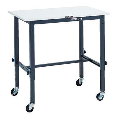 トラスコ TRUSCO 高さ調節式作業台 キャスター付 ダークグレー 900×600×718～1018mm RAEM-0960C75 DG 868-8729 (商品コード：161530)