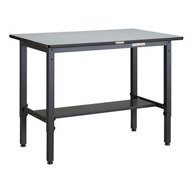 トラスコ TRUSCO 高さ調節式作業台 基本タイプ ダークグレー 900×600×700～910mm AWMP-0960 301-5491 (商品コード：161534)