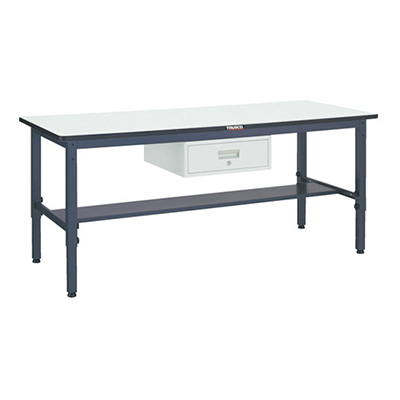 トラスコ TRUSCO 高さ調節式作業台 1段取出し付 ダークグレー 1800×750×700～910mm AWMP-1875F1 301-5751 (商品コード：161547)