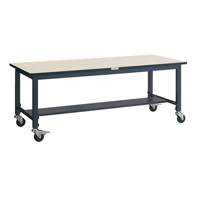 トラスコ TRUSCO 高さ調節式作業台 キャスター付 ダークグレー 1800×900×808～1018mm AWMR-1890C100 303-1888 (商品コード：161557)