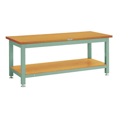 トラスコ TRUSCO 重量作業台 基本タイプ グリーン 1800×900×740mm TW-1809 240-6772 (商品コード：161739)