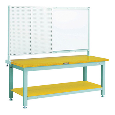 トラスコ TRUSCO 重量作業台 ホワイトボード付 グリーン 1200×750×1740mm STW-1200P1 770-3490 (商品コード：161760)