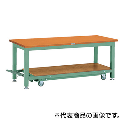 トラスコ TRUSCO 移動式重量作業台 基本タイプ グリーン 1800×900×740mm TWC-1809 240-6233 (商品コード：161779)