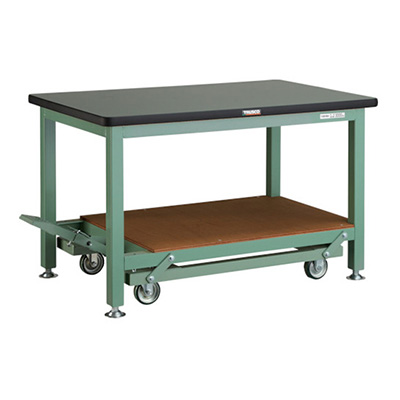 トラスコ TRUSCO 移動式重量作業台 基本タイプ グリーン 1200×750×740mm RTWC-1200 240-6098 (商品コード：161780)