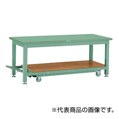 トラスコ TRUSCO 移動式重量作業台 基本タイプ グリーン 1800×900×740mm STWC-1809 240-6250 (商品コード：161783)