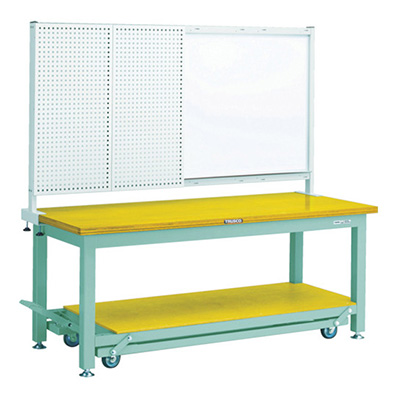 トラスコ TRUSCO 移動式重量作業台 ホワイトボード付 グリーン 1800×750×1740mm TWC-1800P1 467-3433 (商品コード：161785)