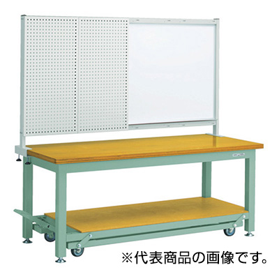トラスコ TRUSCO 移動式重量作業台 ホワイトボード付 グリーン 1500×750×1740mm RTWC-1500P1 467-2712 (商品コード：161787)