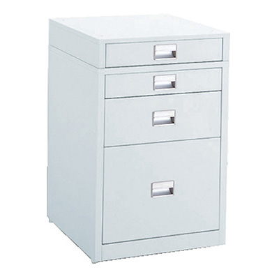 トラスコ TRUSCO 4段キャビネット「UDC型」 ホワイト 450×500×710mm UDC-111-01W 467-3531 (商品コード：161823)