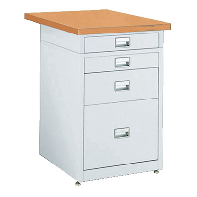 トラスコ TRUSCO 4段キャビネット「UDCT型」 天板付 ホワイト 500×750×740mm UDCT-111-0175W 467-3573 (商品コード：161833)