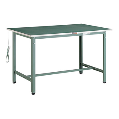 トラスコ TRUSCO 軽量作業台「AE型」 帯電防止マット張り グリーン 900×450×742mm AE-0945D 243-4911 (商品コード：161933)
