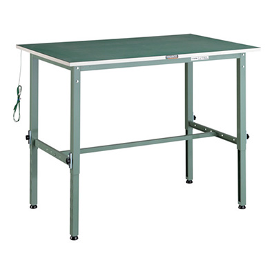 トラスコ TRUSCO 軽量高さ調節作業台「AEM型」 グリーン 900×750×652～952mm AEM-0975D 303-1641 (商品コード：161940)