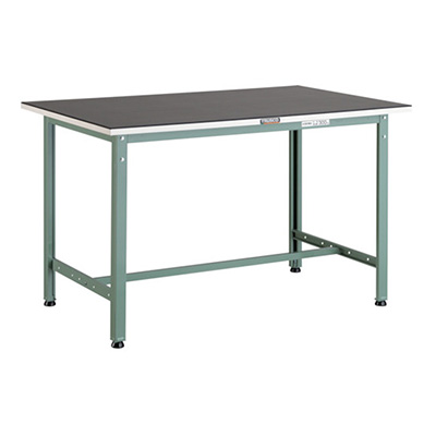 トラスコ TRUSCO 軽量作業台「AE型」 ゴムマット張り グリーン 900×450×745mm AE-0945G5 243-5331 (商品コード：161947)