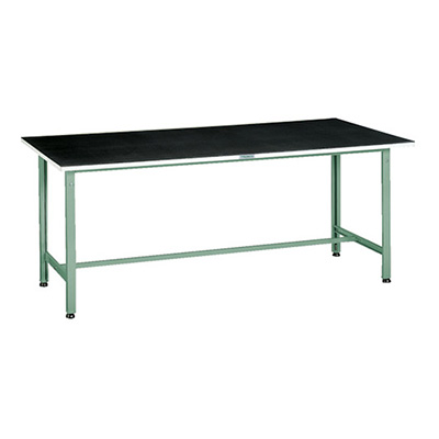 トラスコ TRUSCO 軽量作業台「AE型」 ゴムマット張り グリーン 1500×750×745mm AE-1500G5 243-5403 (商品コード：161951)