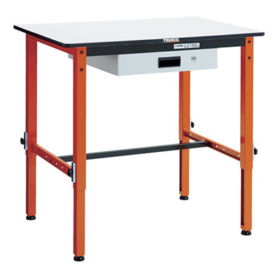 トラスコ TRUSCO 軽量作業台「TFAE型」 引出し付 900×600×650～950mm TFAEM-0960UDK1 770-3619 (商品コード：161981)
