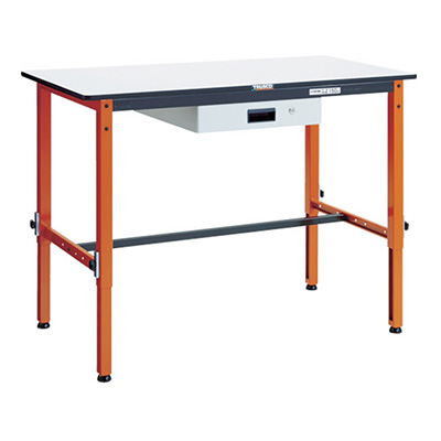 トラスコ TRUSCO 軽量作業台「TFAE型」 引出し付 1200×600×650～950mm TFAEM-1260UDK1 770-3643 (商品コード：161982)