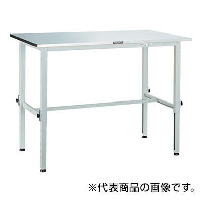トラスコ TRUSCO 軽量高さ調節作業台「AEM型」 ホワイト 1804×904×650～950mm AEM-1809SUS W 454-3386 (商品コード：162156)