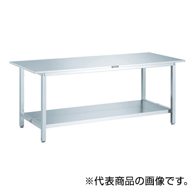 トラスコ TRUSCO オールステンレス作業台 下棚2枚付 900×750×740mm SW3-0975LT2 458-8924 (商品コード：162193)
