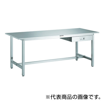 トラスコ TRUSCO オールステンレス作業台 引出し付 1500×750×740mm SW3-1575SD1 458-9238 (商品コード：162203)