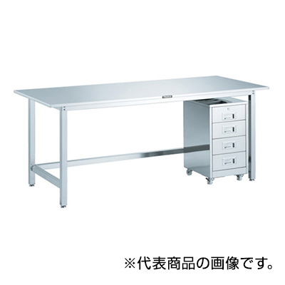 トラスコ TRUSCO オールステンレス作業台 ワゴン付 1200×750×740mm SW3-1275SWA 458-9084 (商品コード：162228)
