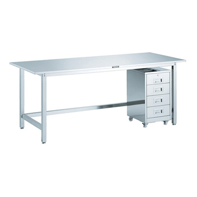 トラスコ TRUSCO オールステンレス作業台 ワゴン付 1800×750×740mm SW3-1875SWA 458-9408 (商品コード：162230)