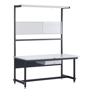 トラスコ TRUSCO 高さ調節セルライン作業台 オプション付 1500×800×1970～2170mm CLM-1500-69A 246-3886 (商品コード：162255)