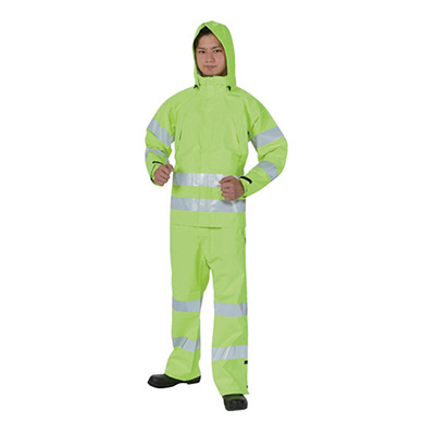 トラスコ TRUSCO ゴアテックス高視認制電レインスーツ 上着 蛍光イエロー 3Lサイズ GXHW-3L-Y 161-1787 (商品コード：162381)