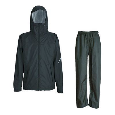 トラスコ TRUSCO コンフォートレインスーツ ブラック Mサイズ TRW3440-91-M 856-4312 (商品コード：162447)