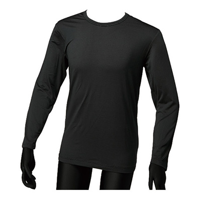 トラスコ TRUSCO 裏起毛インナー 長袖クルーネック ブラック 2Lサイズ TBCN-2L 161-0106 (商品コード：162516)