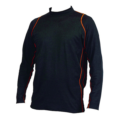 トラスコ TRUSCO 吸湿発熱ウェア 「ティーバーナー2」 ハイネックシャツ ブラック Mサイズ TSHT-M 856-6911 (商品コード：162524)