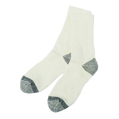 トラスコ TRUSCO 消臭糸デオセル入りのびのび軍足 アイボリー/グレー 25.0～27.0cm TDG-2P 116-3054 2足組 (商品コード：162549)