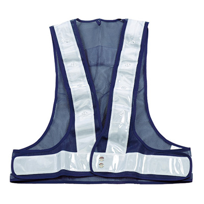 トラスコ TRUSCO LED付安全ベスト ネイビー/シルバー反射 TFAB-02 764-7077 (商品コード：162577)