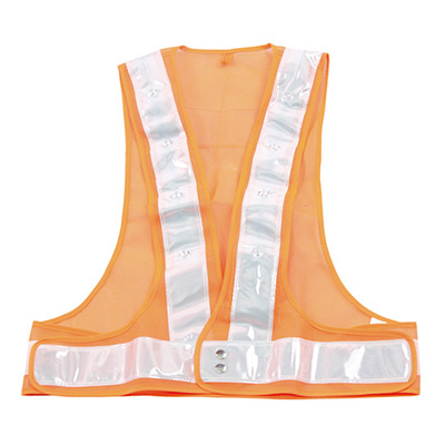 トラスコ TRUSCO LED付安全ベスト オレンジ/シルバー反射 TFAB-03 764-7085 (商品コード：162578)