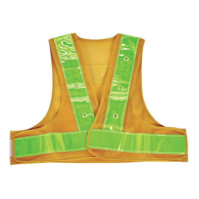 トラスコ TRUSCO LEDショート安全ベスト イエロー×蛍光イエロー SLEYY 388-6842 (商品コード：162582)