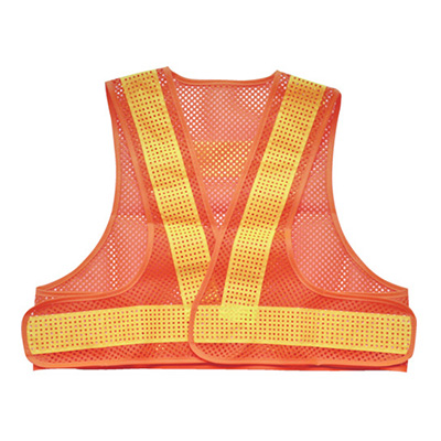 トラスコ TRUSCO 安全ベスト メッシュ反射材 オレンジ/イエロー反射 TMVS-OY 257-2687 (商品コード：162596)