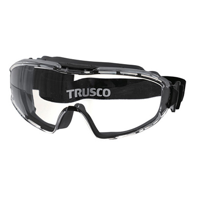 トラスコ TRUSCO カラーセーフティ―ゴーグル クリアレンズ G5008-BK 244-3625 (商品コード：162823)