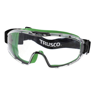 トラスコ TRUSCO カラーセーフティ―ゴーグル クリアレンズ G5008-LGN 244-2154 (商品コード：162824)