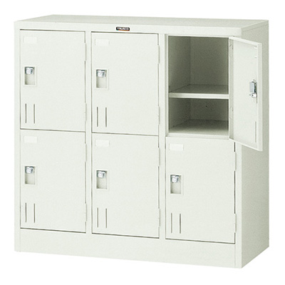 トラスコ TRUSCO 多人数用ロッカー 南京錠タイプ SHG6B 520-8891 (商品コード：163098)