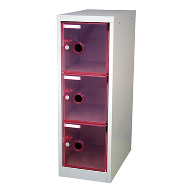 トラスコ TRUSCO スケルトンロッカー 鍵なしタイプ レッド TSL3-R 366-8673 (商品コード：163143)