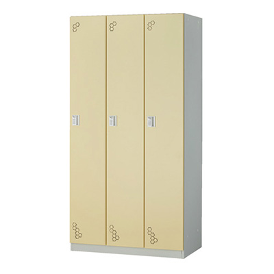 トラスコ TRUSCO 女性用ロッカー ダイヤル錠式 クリームイエロー LWL-3Y 207-5922 (商品コード：163176)