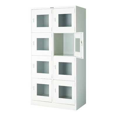 トラスコ TRUSCO 窓付多人数ロッカー ホワイト WSV8MA 454-1022 (商品コード：163202)