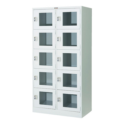 トラスコ TRUSCO 窓付きコインリターンロッカー コインリターン錠式 ホワイト WSV10M-CR 124-7039 (商品コード：163205)