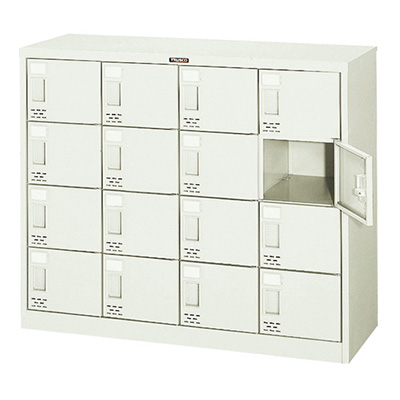 トラスコ TRUSCO シューズケース 鍵なし ネオグレー SC-16W 520-9277 (商品コード：163234)