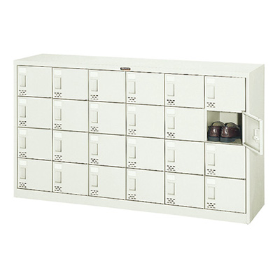 トラスコ TRUSCO シューズケース 鍵なし ネオグレー SC-24 520-9331 (商品コード：163235)