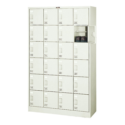 トラスコ TRUSCO シューズケース 鍵なし ネオグレー SC-24W 520-9323 (商品コード：163237)