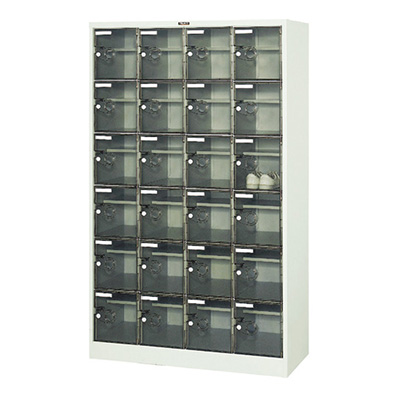 トラスコ TRUSCO 棚付シューズケース 鍵なし ネオグレー SC-24WPC 520-9251 (商品コード：163251)