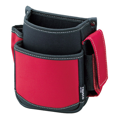 トラスコ TRUSCO 腰袋 携帯電話ホルダ付 レッド TWP2-R 365-6187 (商品コード：163661)