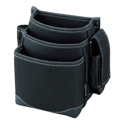 トラスコ TRUSCO 腰袋 携帯電話ホルダ付 ブラック TWP3-BK 365-6195 (商品コード：163662)